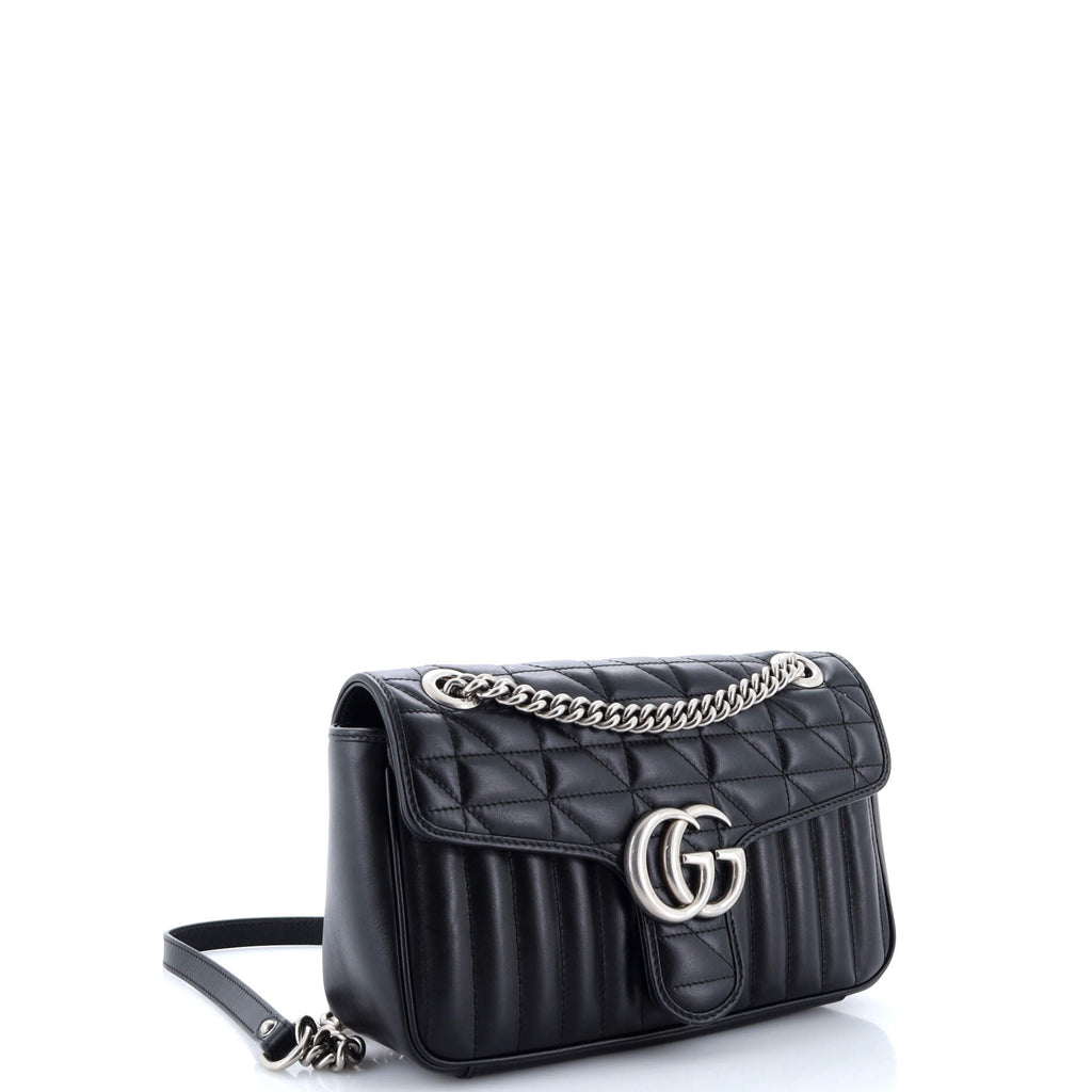 GG Marmont Flap Bag Mixed Matelasse Leather Small