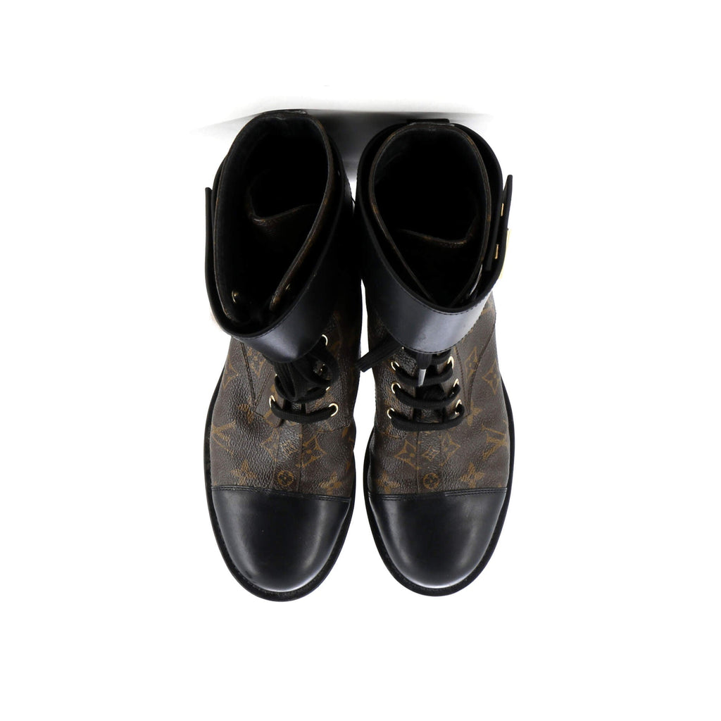 Women's Wonderland Flat Ranger Boots Monogram Canvas and Leather