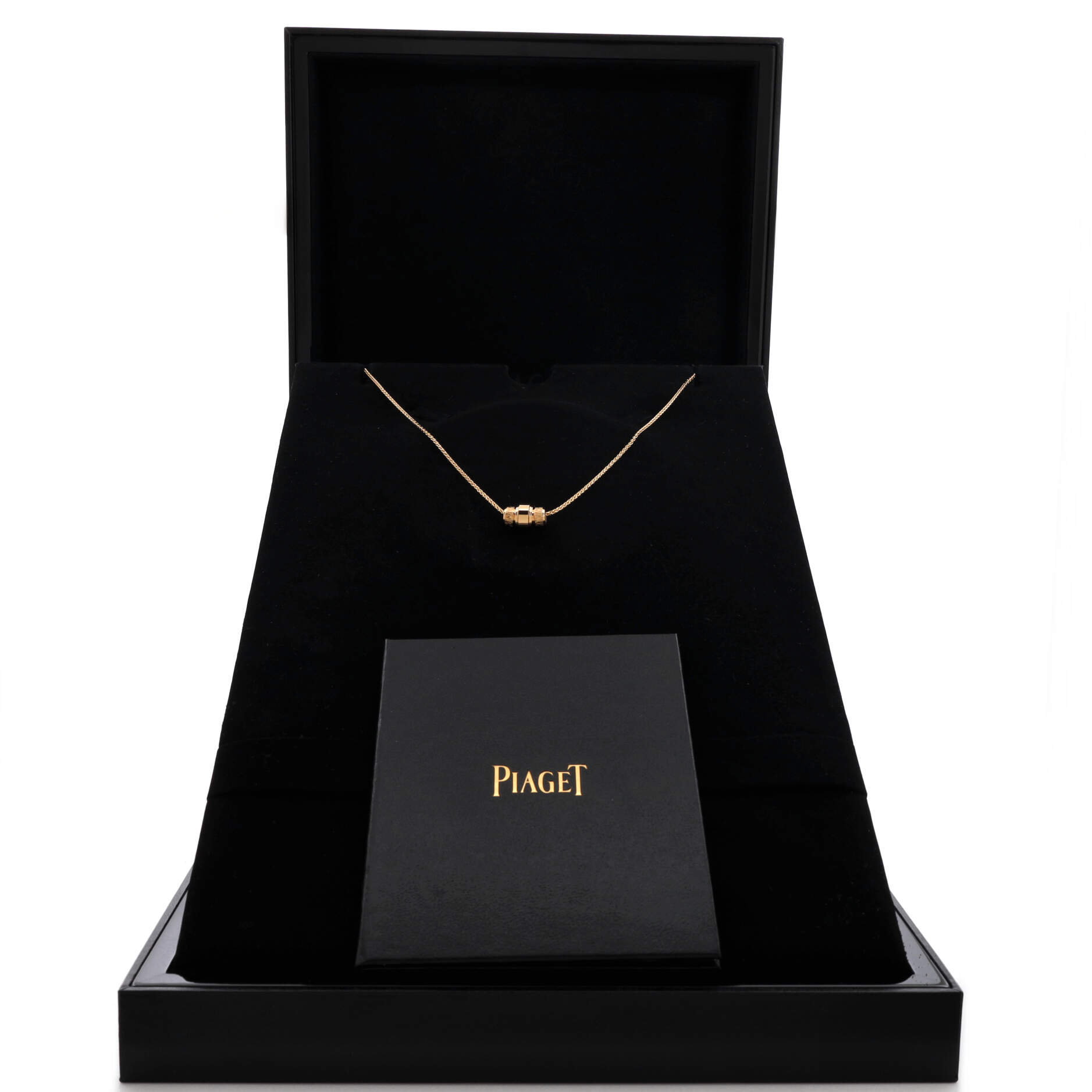 Possession Decor Palace Barrel Pendant Necklace 18K Rose Gold with Diamond
