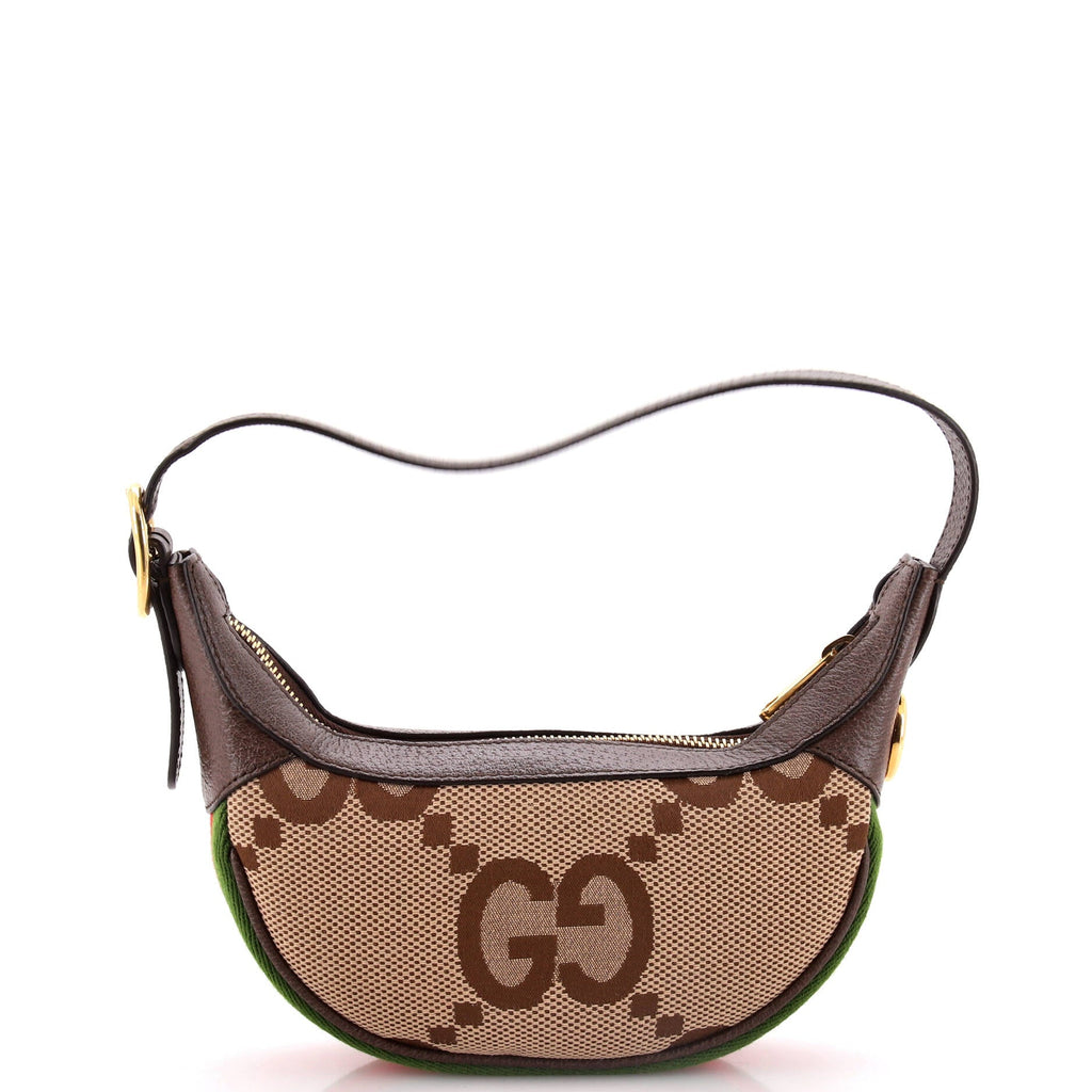 Ophidia Half Moon Bag Jumbo GG Canvas Mini