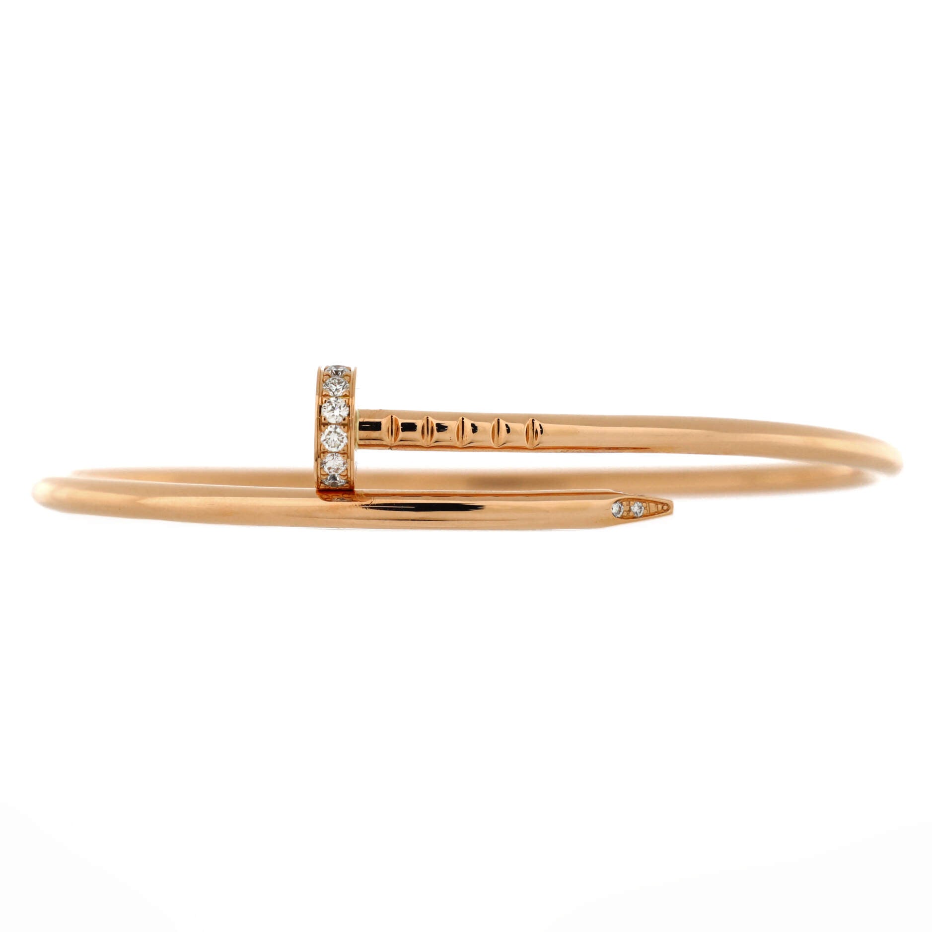 Juste un Clou Bracelet 18K Rose Gold with Diamonds Small
