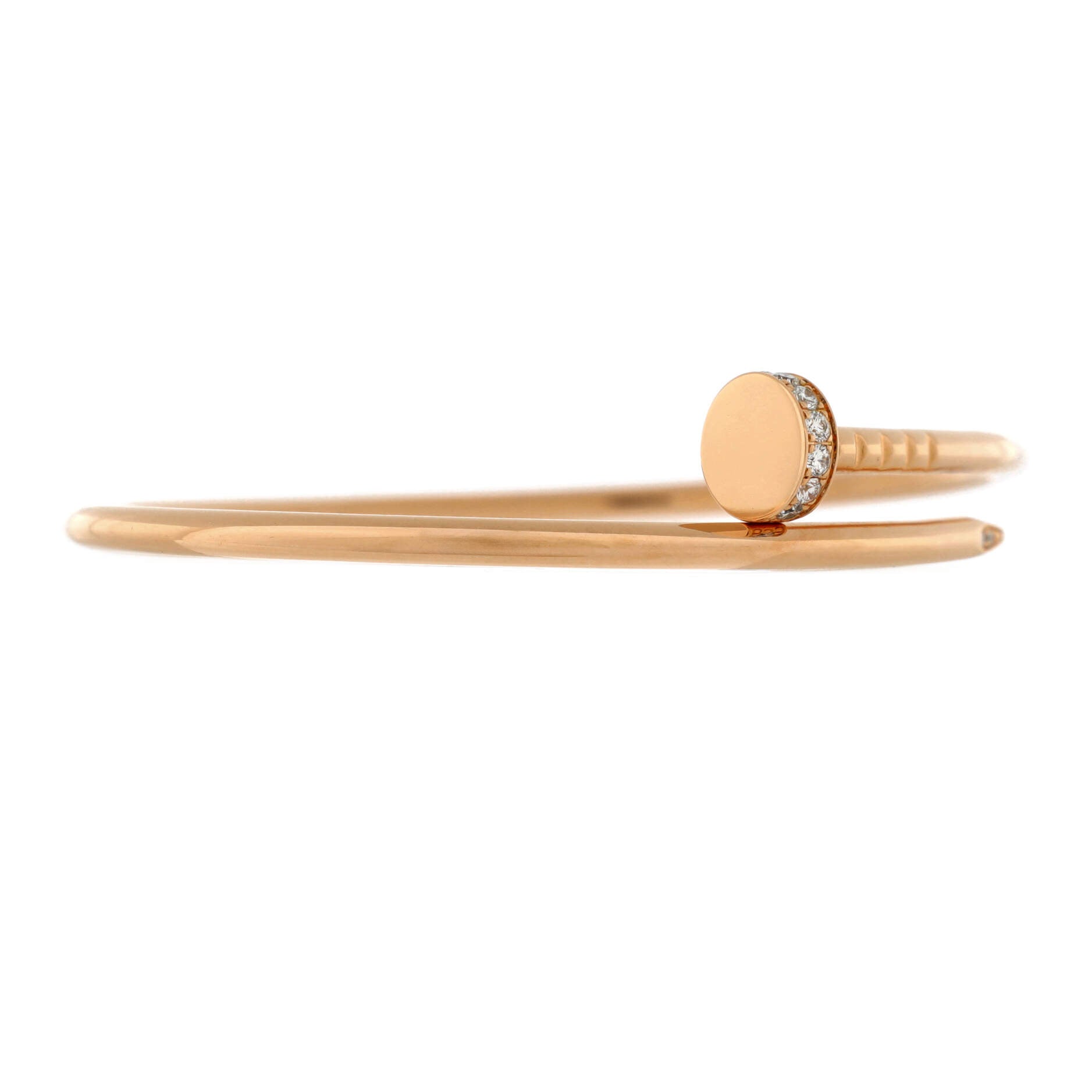 Juste un Clou Bracelet 18K Rose Gold with Diamonds Small