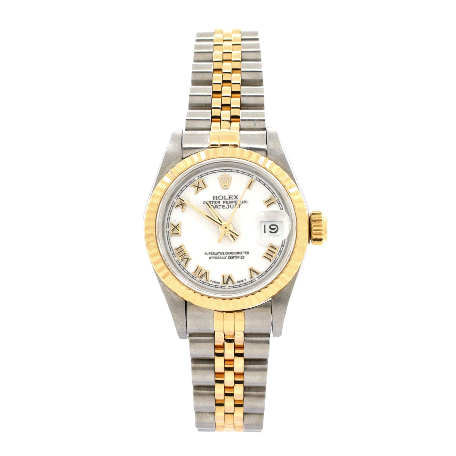 Oyster Perpetual Datejust Automatic Watch Stainless Steel and Yellow Gold 26