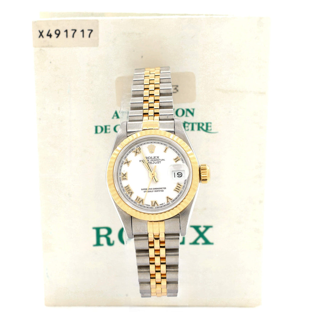 Oyster Perpetual Datejust Automatic Watch Stainless Steel and Yellow Gold 26