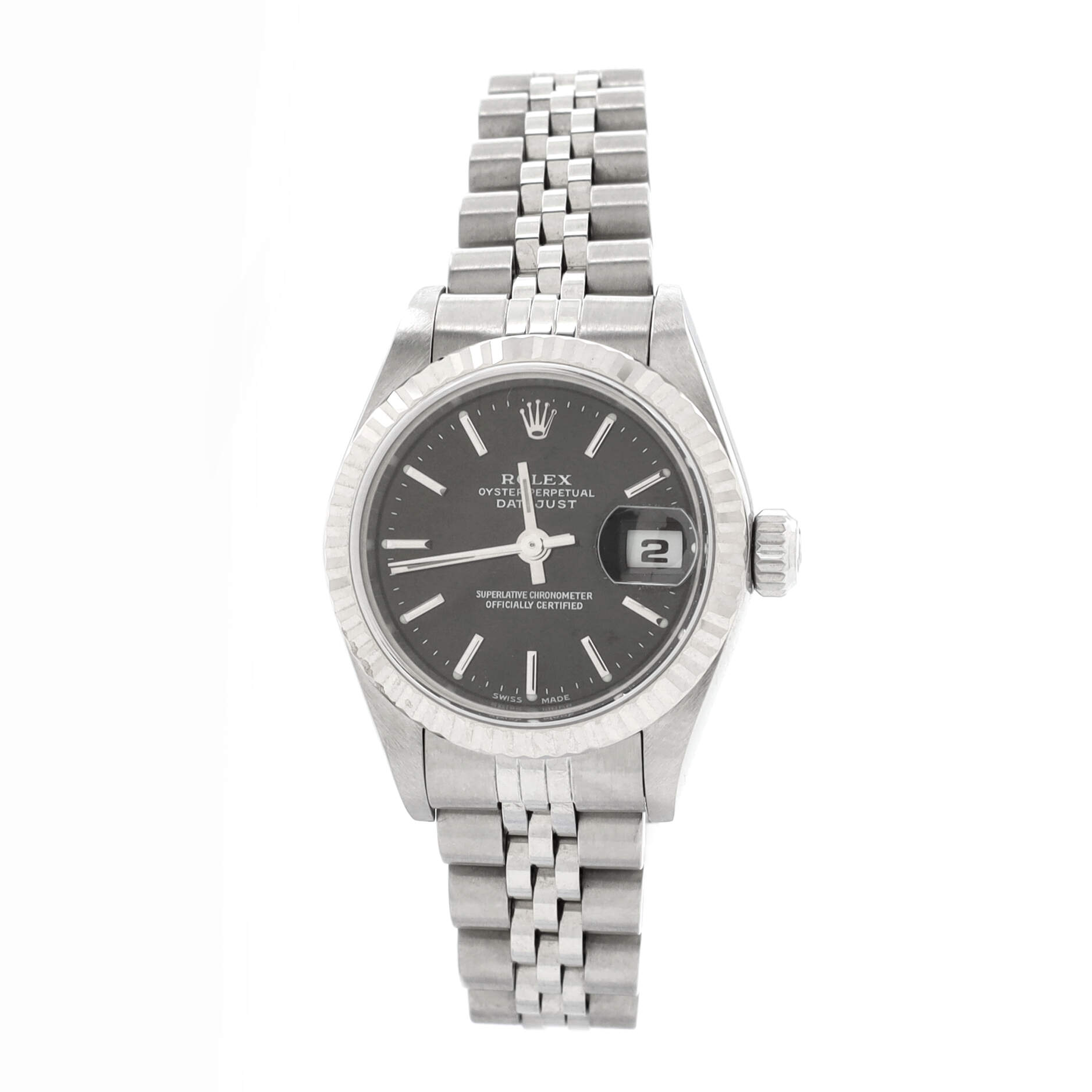 Oyster Perpetual Datejust Automatic Watch Stainless Steel and White Gold 26
