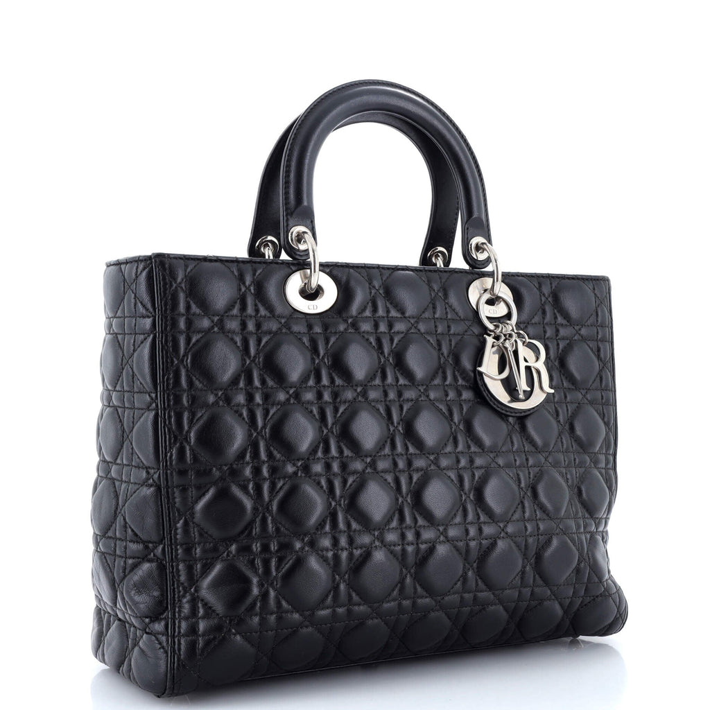 Lady Dior Bag Cannage Quilt Lambskin Large