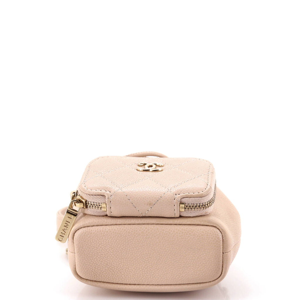 Business Affinity Drawstring Bucket Bag Quilted Caviar Mini