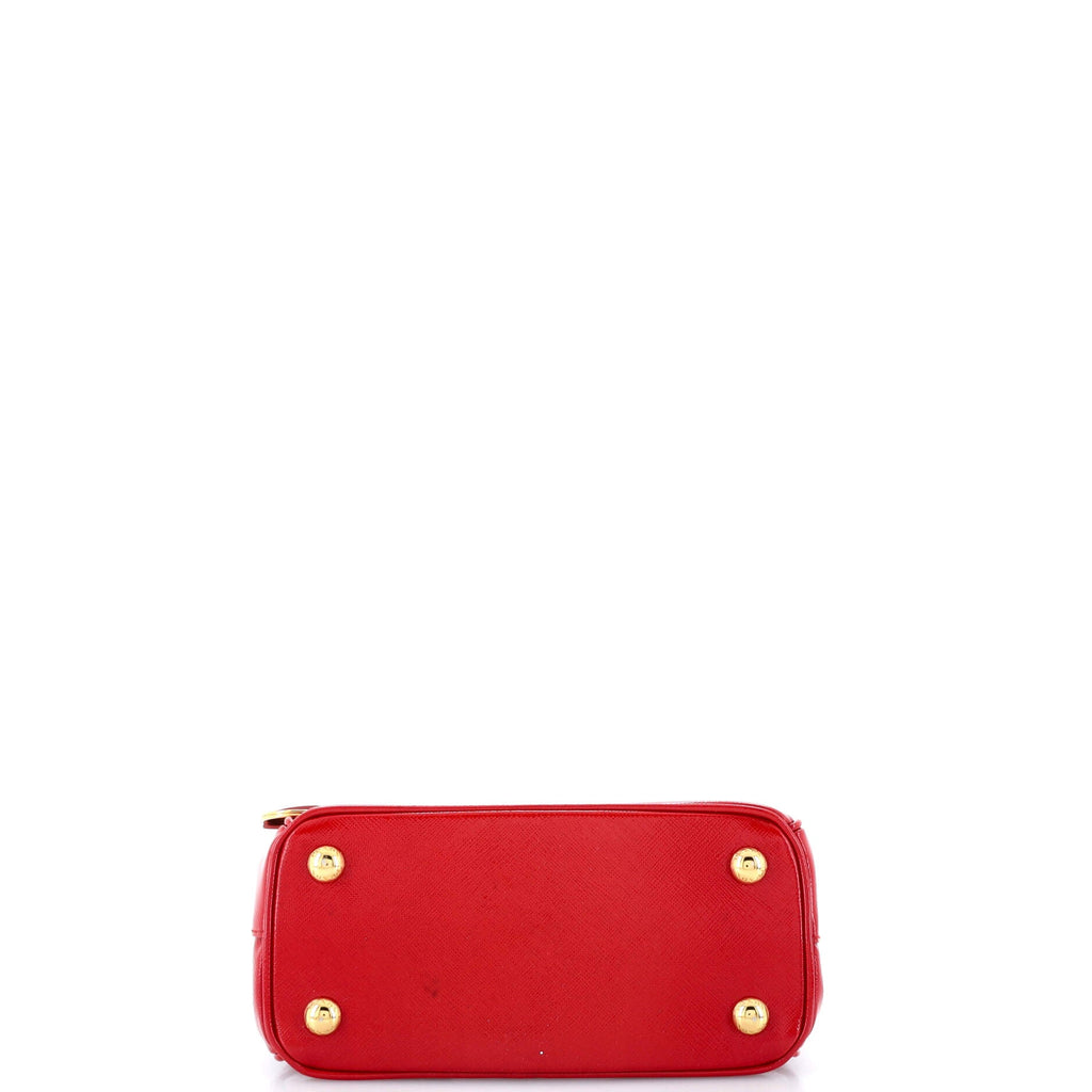 Galleria Double Zip Tote Vernice Saffiano Leather Mini