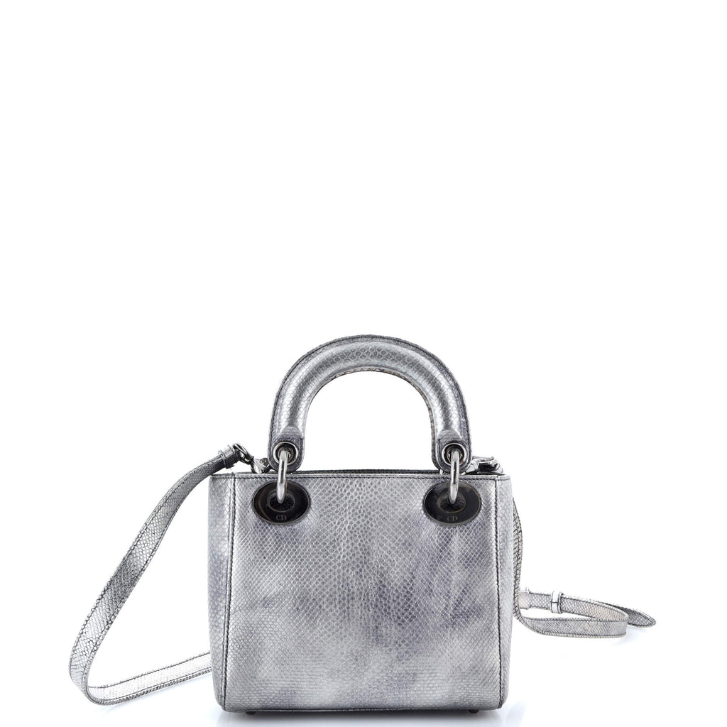 Lady Dior Bag Vieil Argent Karung Mini