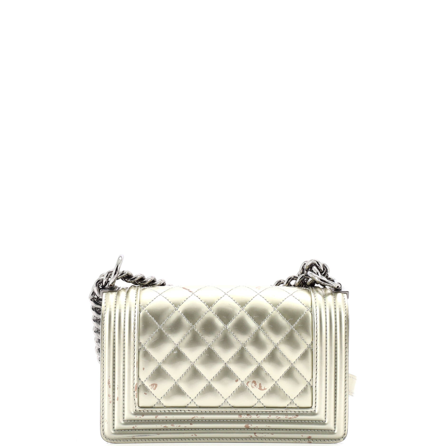 Boy Flap Bag Quilted Patent Small