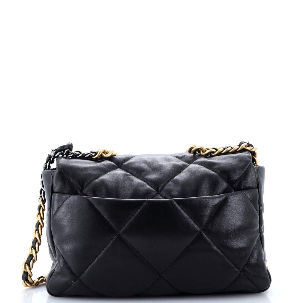 19 Flap Bag Quilted Leather Medium