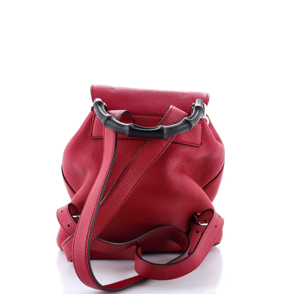 Bamboo Tassel Backpack Leather Mini