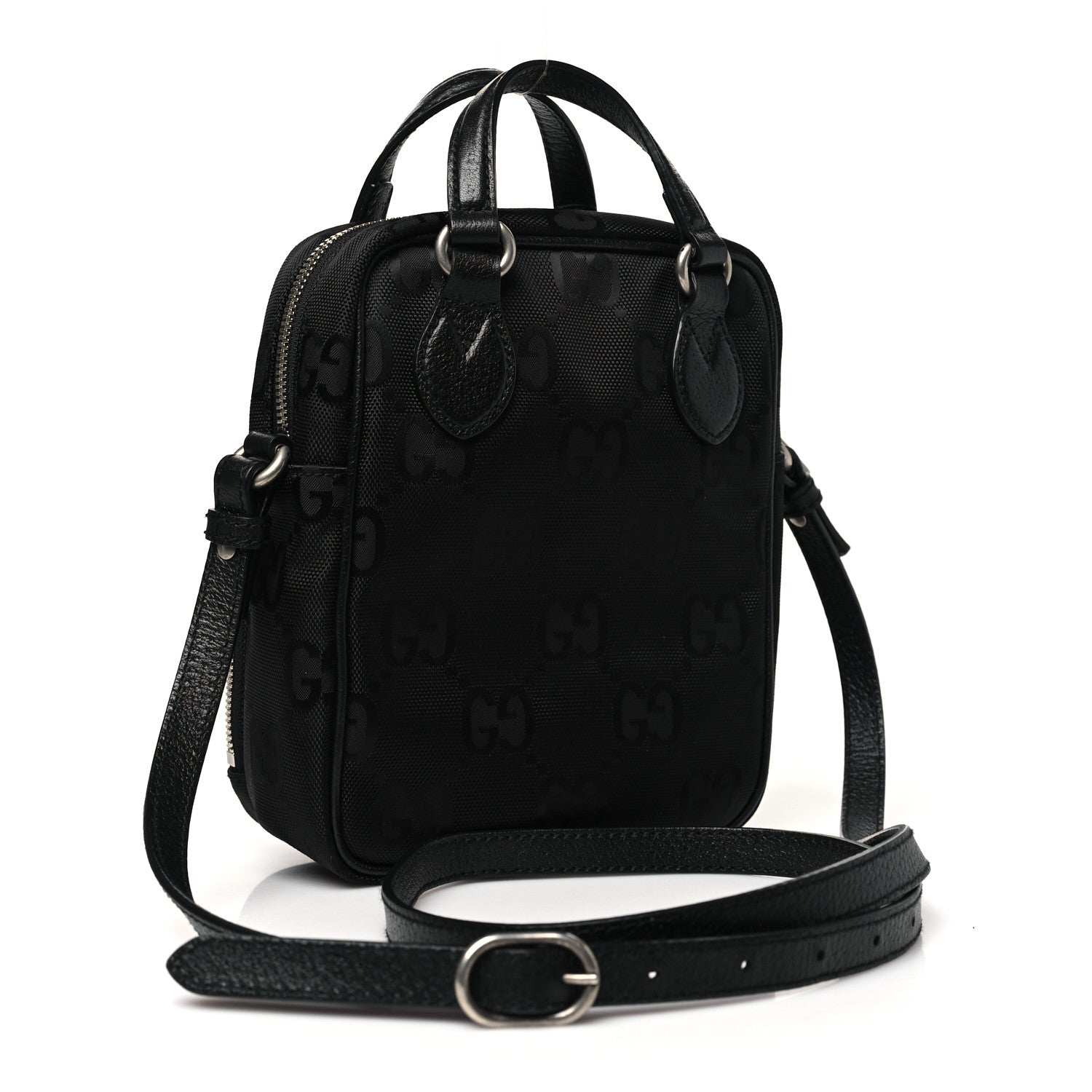 Econyl Nylon Monogram Off The Grid Shoulder Bag Black