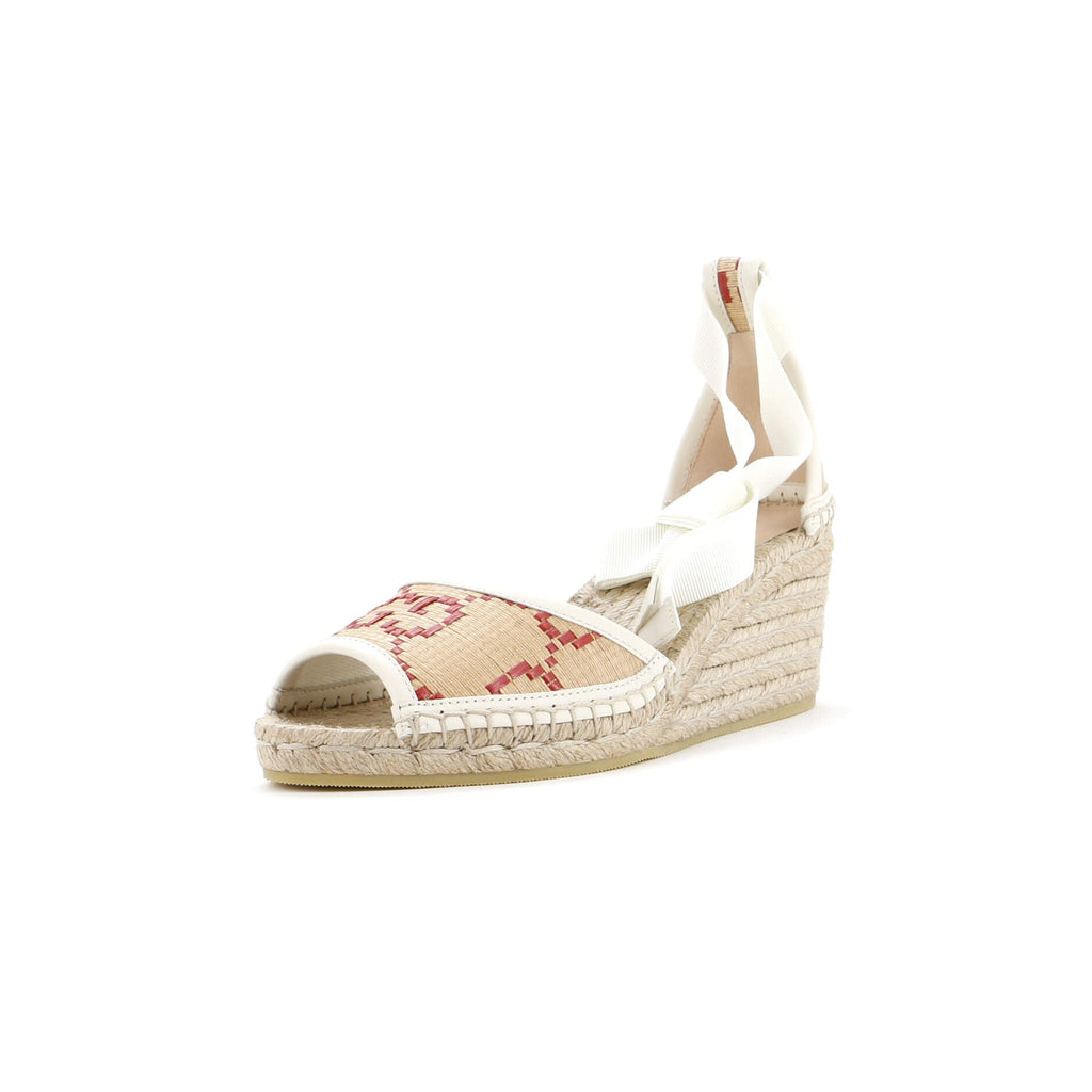 Women's Wedge Espadrilles GG Raffia