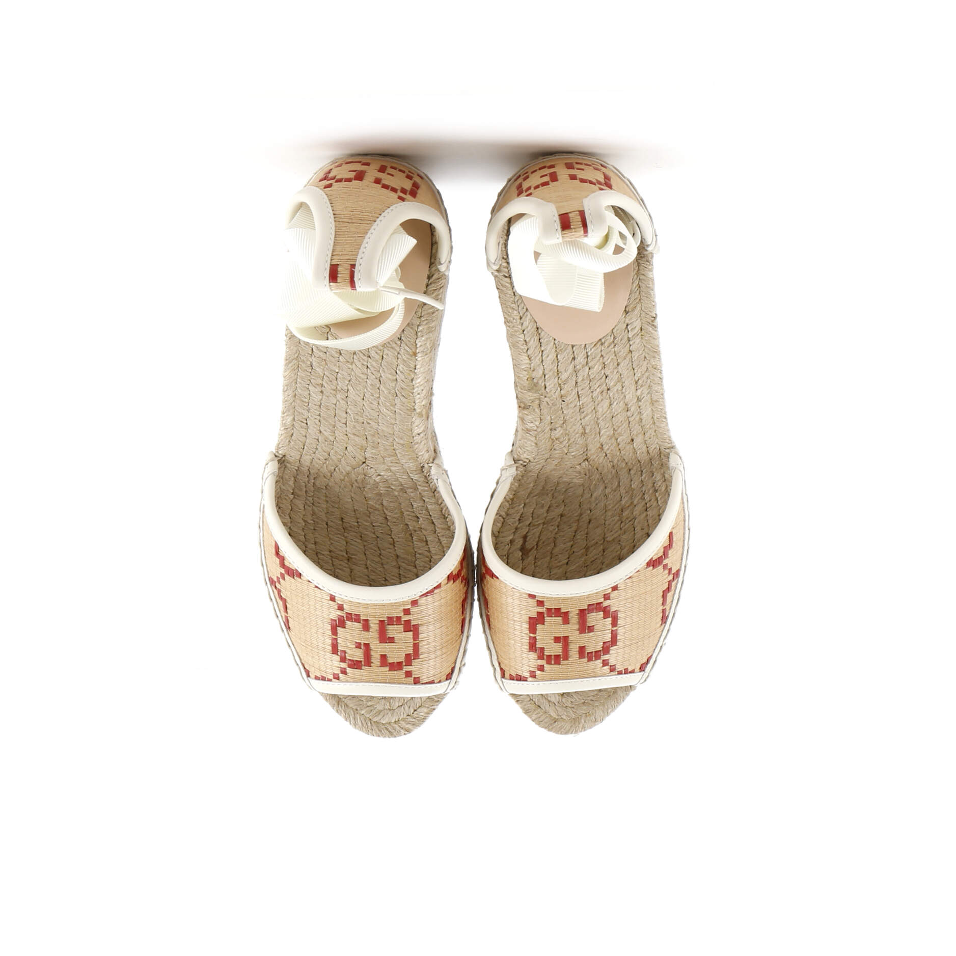 Women's Wedge Espadrilles GG Raffia