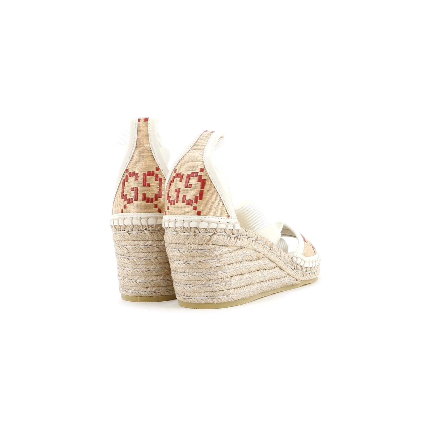 Women's Wedge Espadrilles GG Raffia