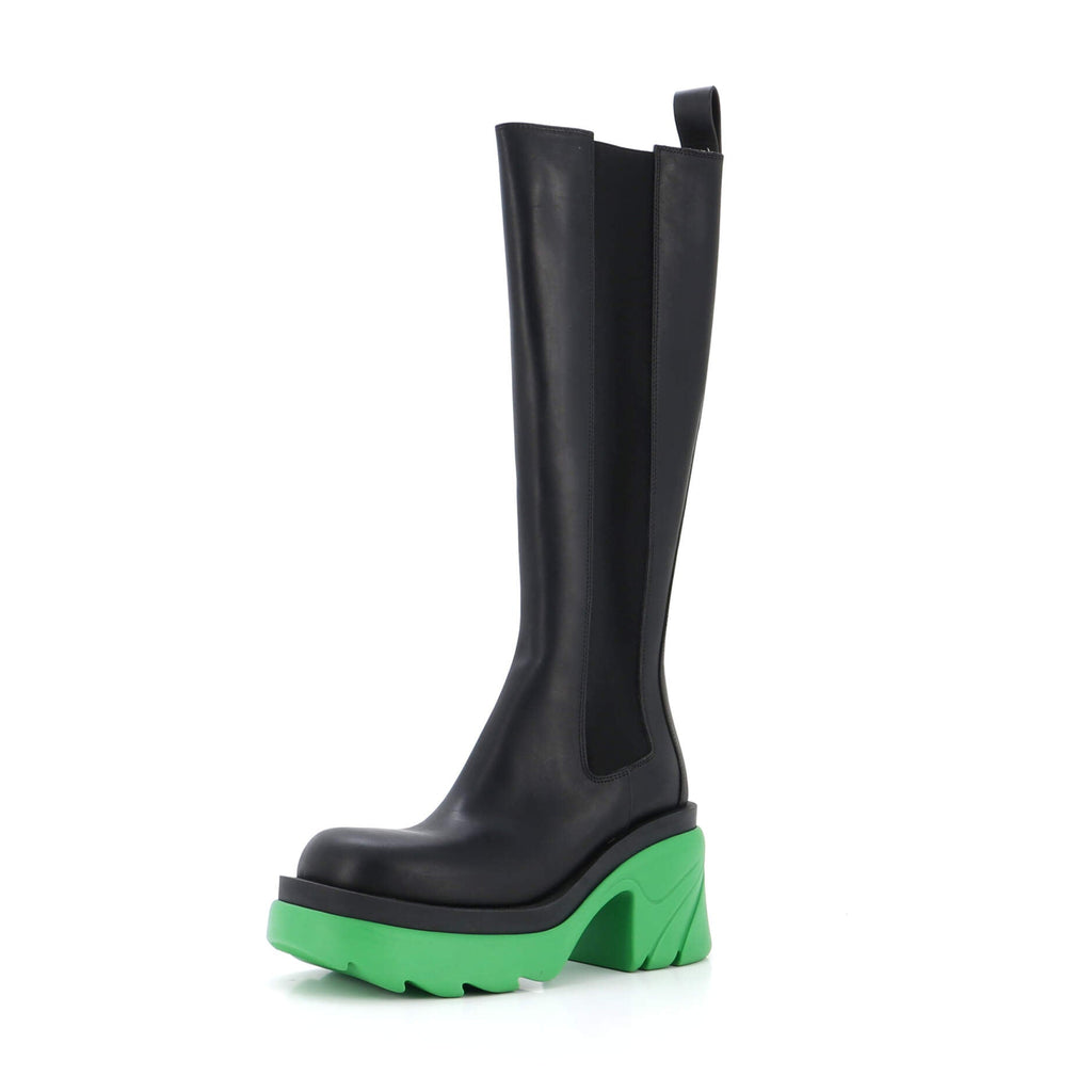 Women's The Flash Knee High Chelsea Boots Leather