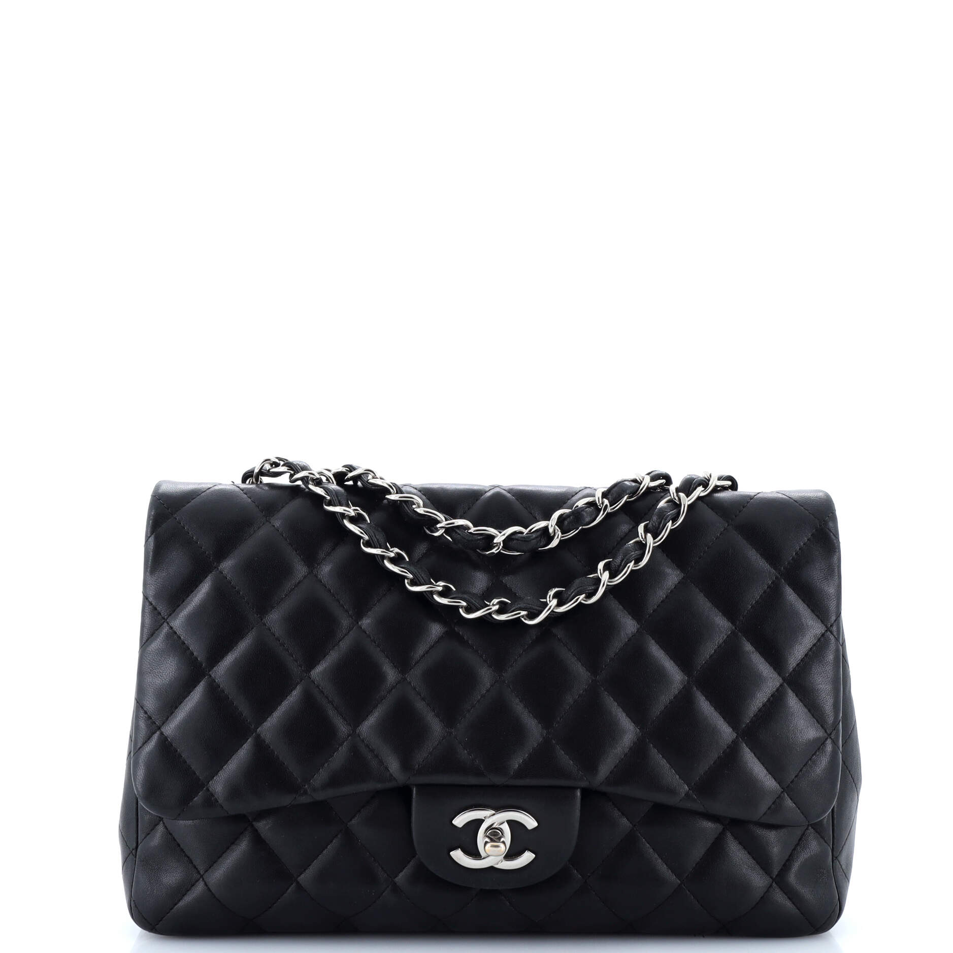 Classic Single Flap Bag Quilted Lambskin Jumbo