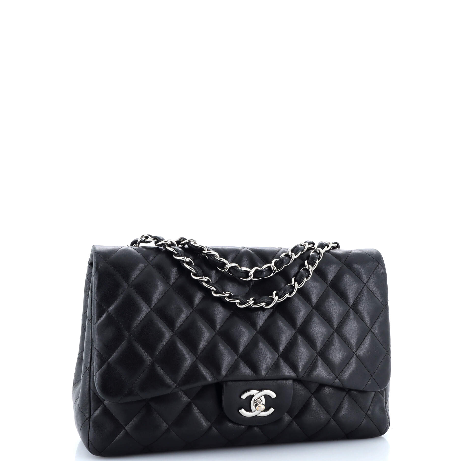 Classic Single Flap Bag Quilted Lambskin Jumbo