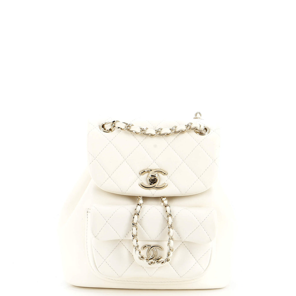 Duma Drawstring Backpack Quilted Leather Small