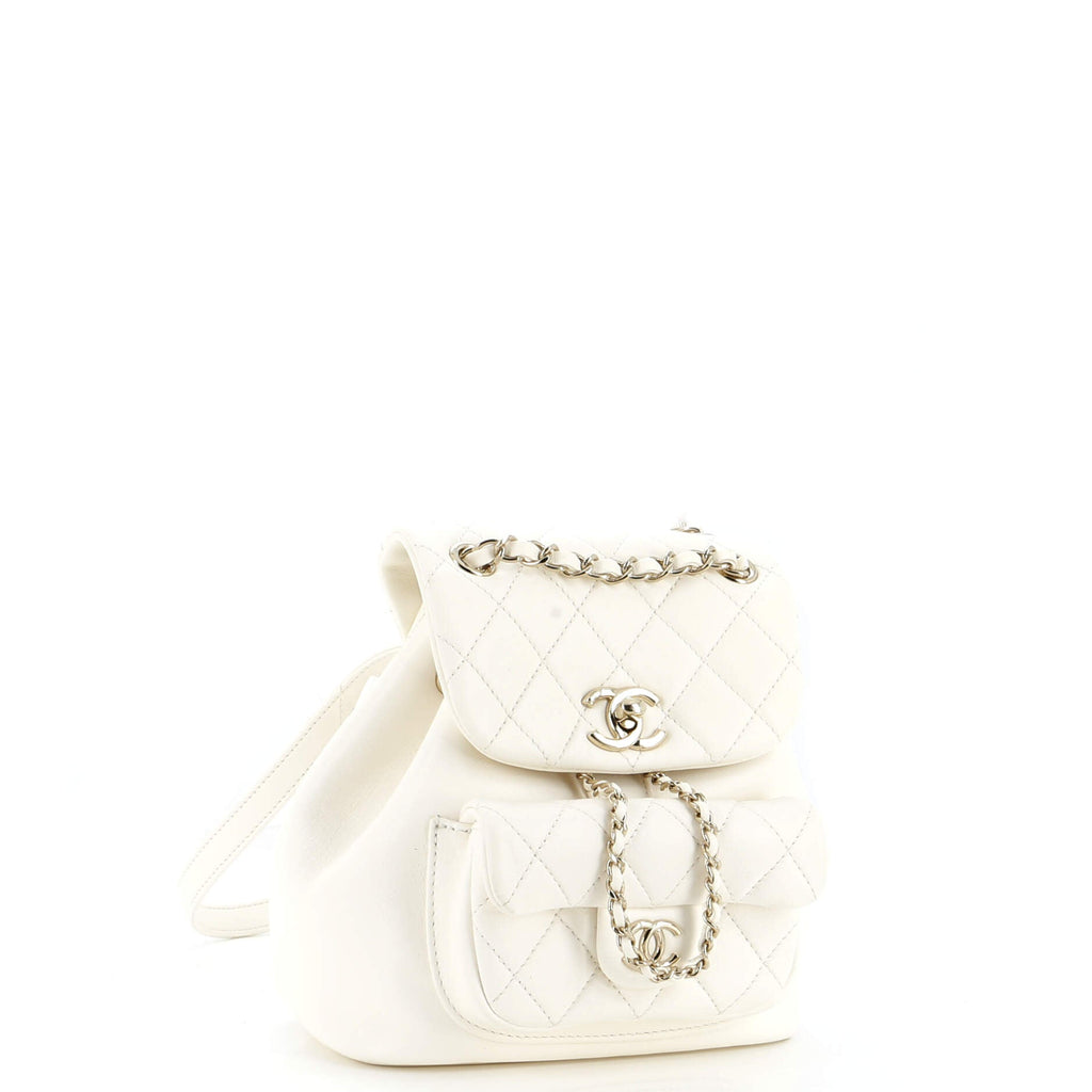 Duma Drawstring Backpack Quilted Leather Small