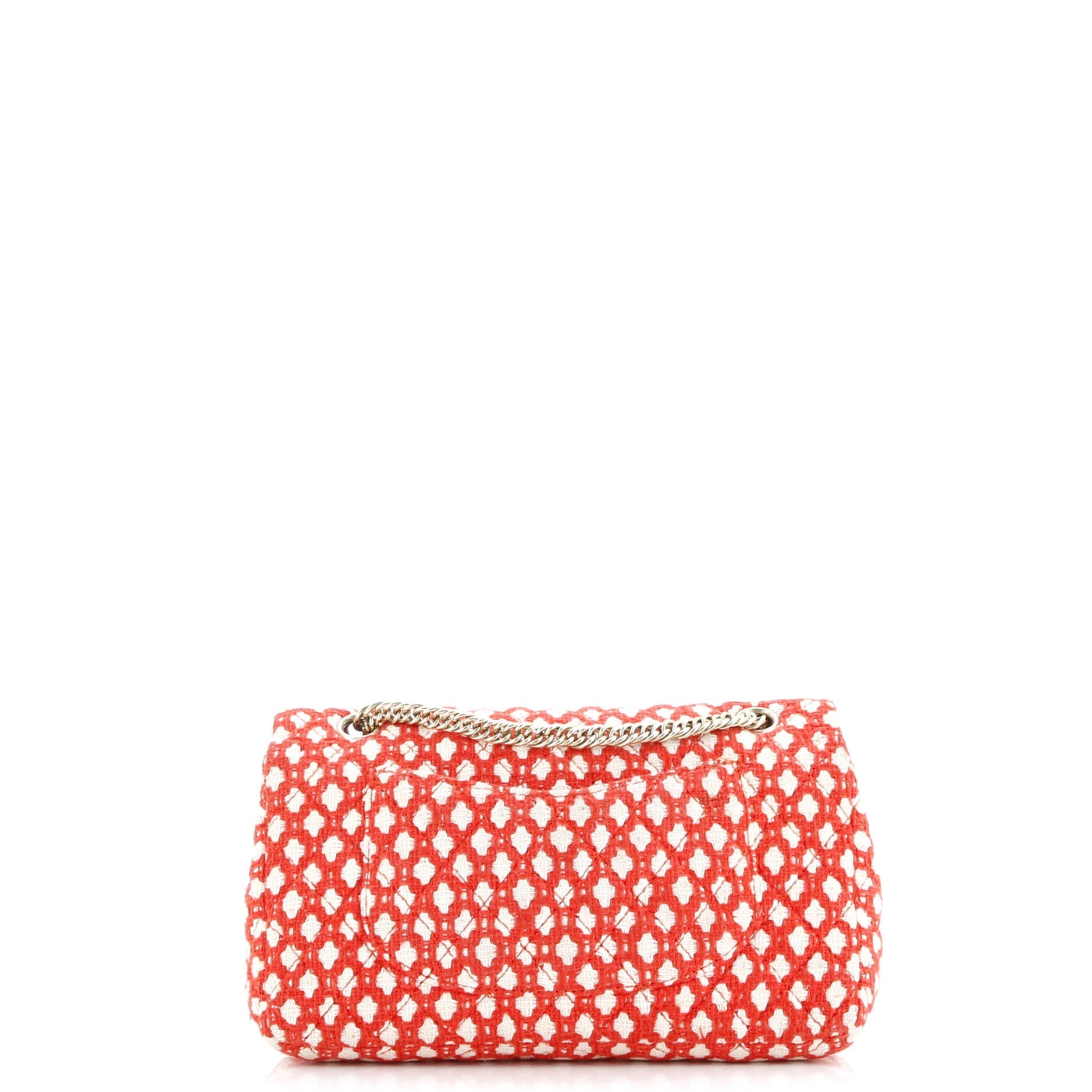 Bijoux Chain Double Flap Bag Quilted Tweed Medium