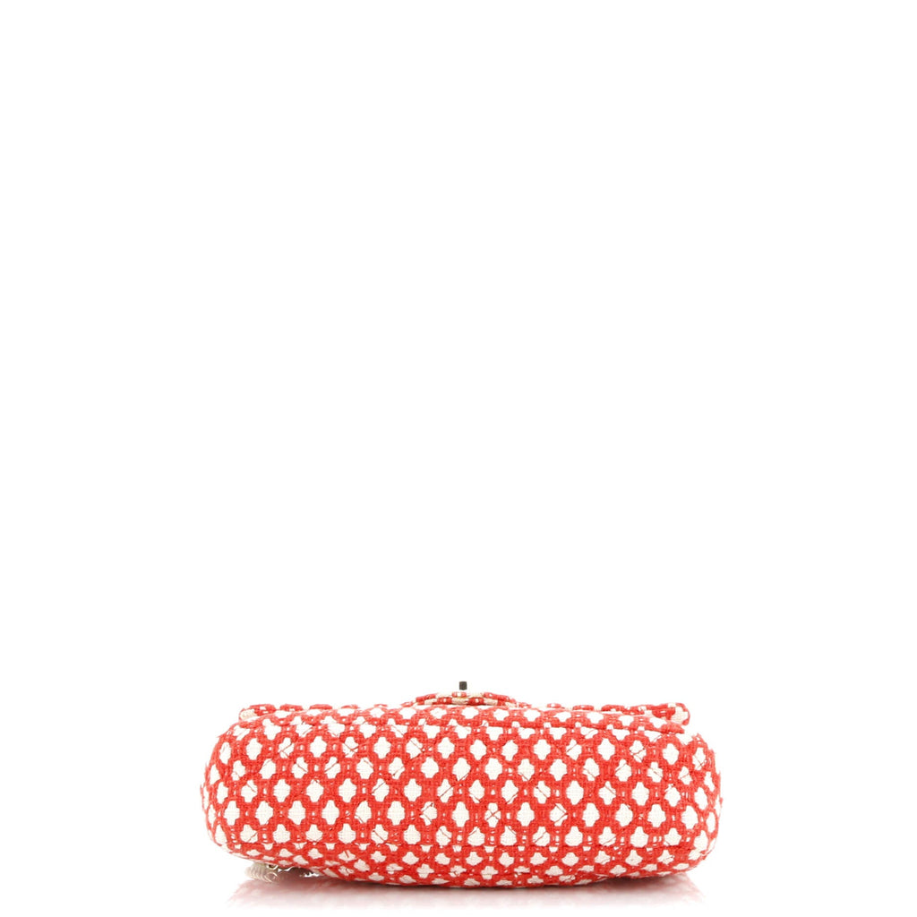 Bijoux Chain Double Flap Bag Quilted Tweed Medium