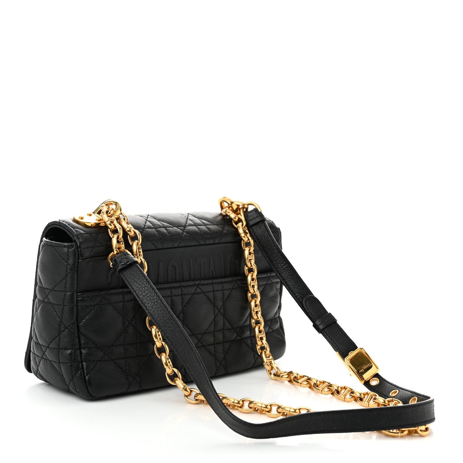 Calfskin Cannage Small Caro Bag Black