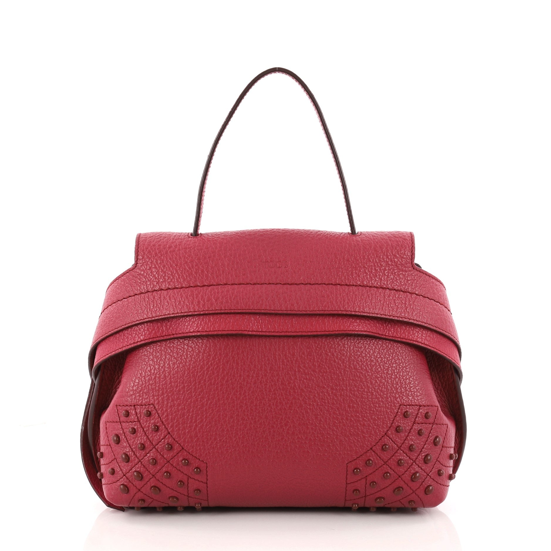 Studded Convertible Wave Bag Leather Mini