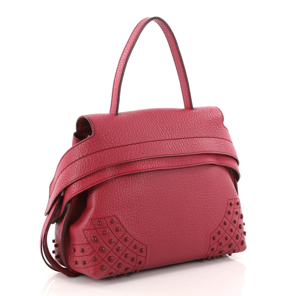 Studded Convertible Wave Bag Leather Mini