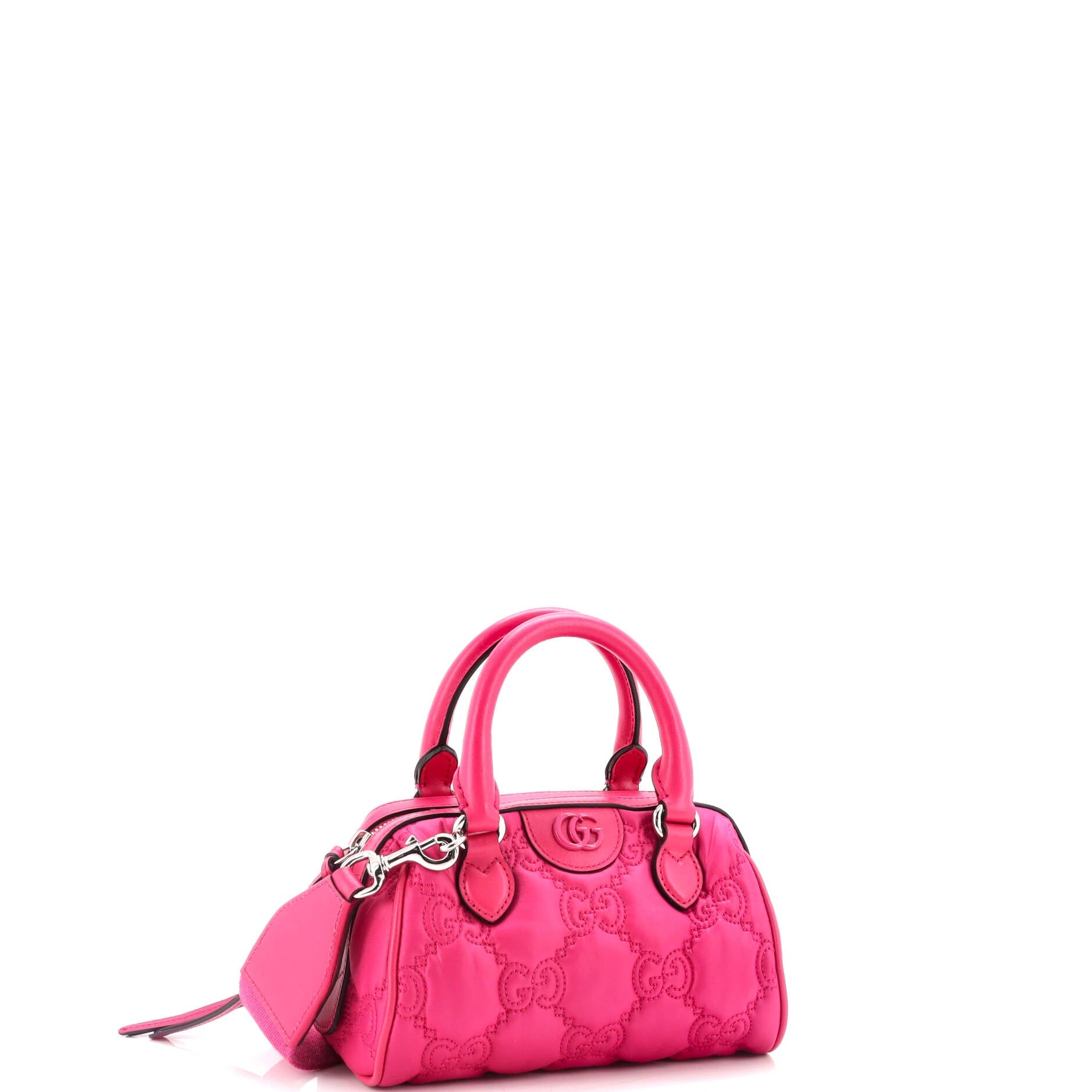 Ophidia Convertible Boston Top Handle Bag GG Matelasse Nylon with Leather Mini