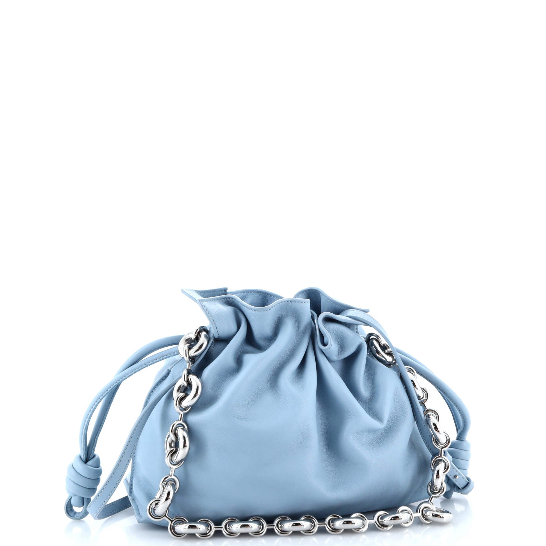 Flamenco Knot Donut Chain Clutch Leather Medium