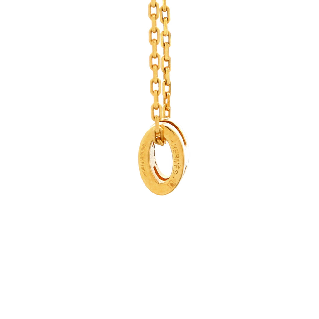 Pop H Pendant Chain Necklace Metal and Enamel Mini