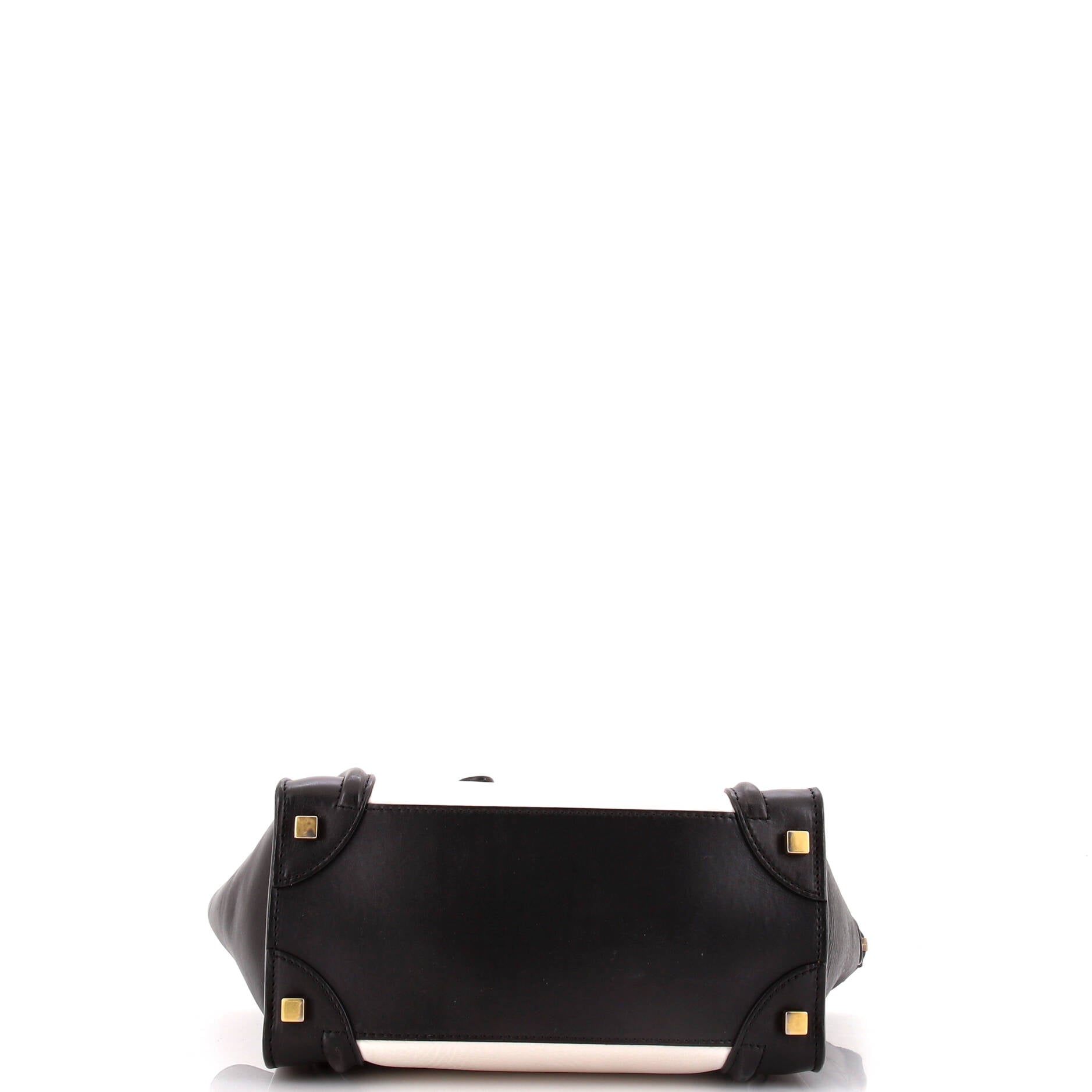 Bicolor Luggage Bag Leather Micro