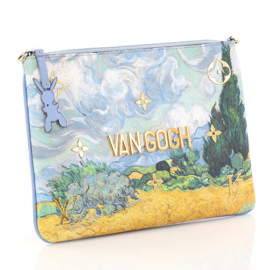 Pochette Clutch Limited Edition Jeff Koons Van Gogh Print Canvas
