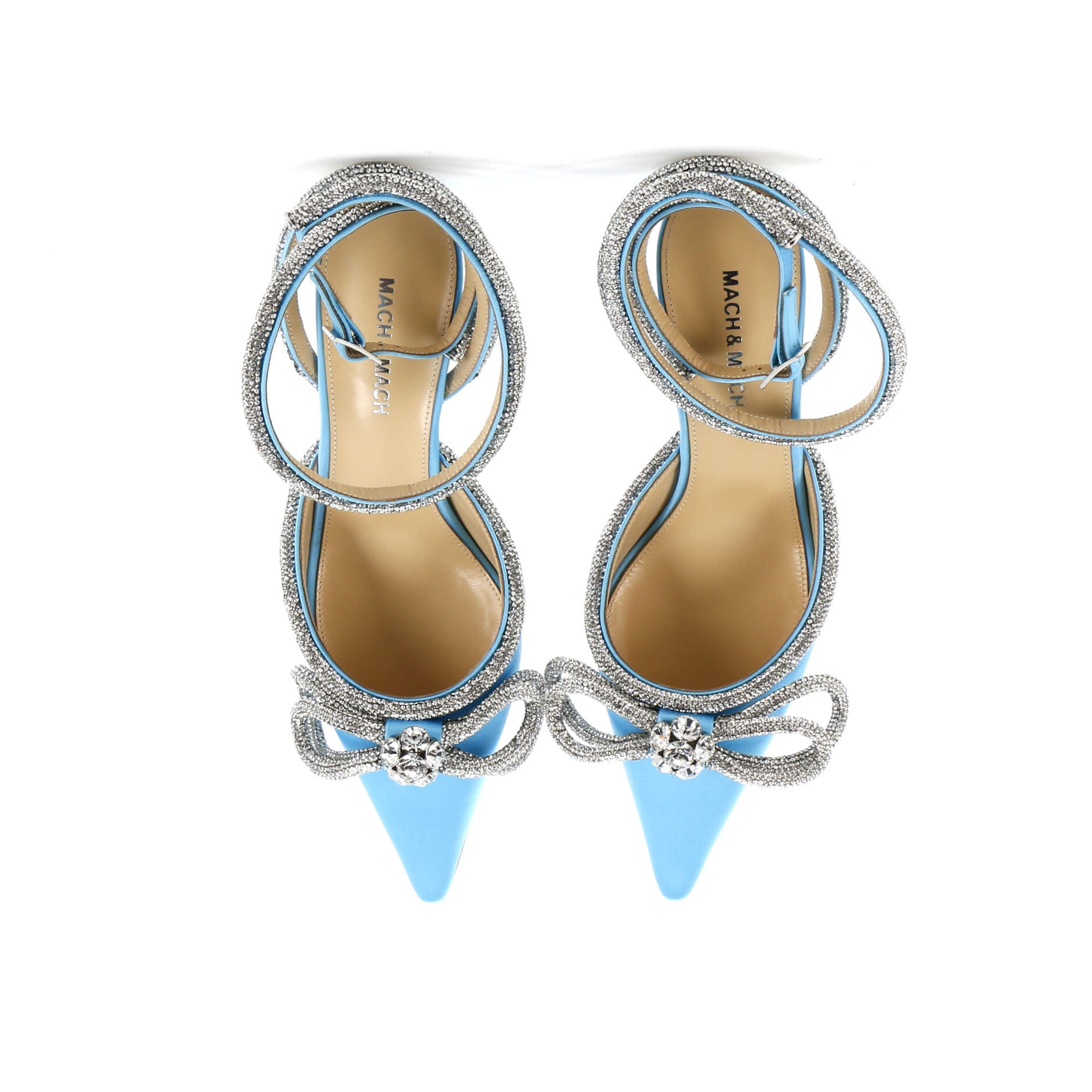 Women's Double Bow Ankle Strap Pumps Satin 75