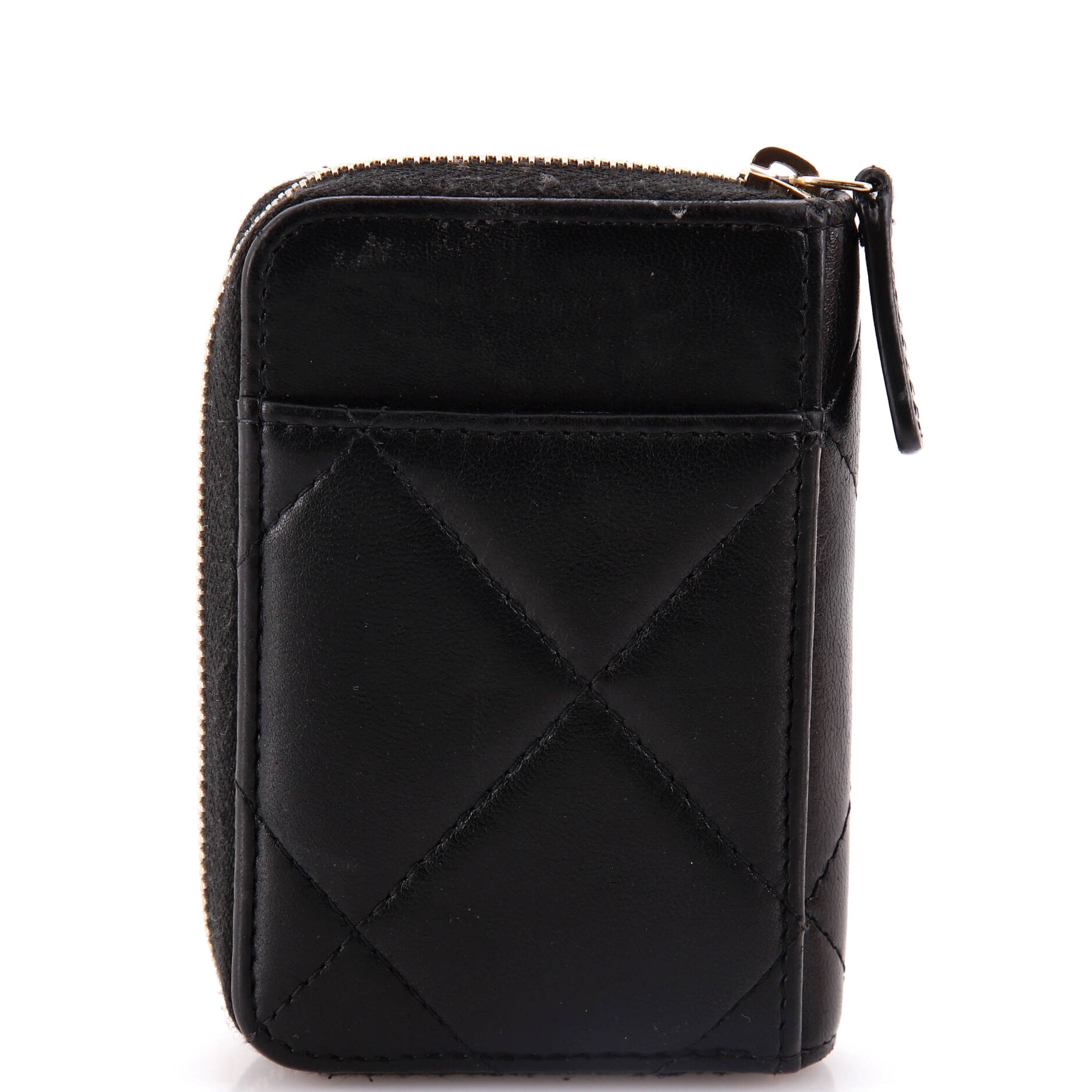19 Card Holder Zip Coin Purse Quilted Lambskin