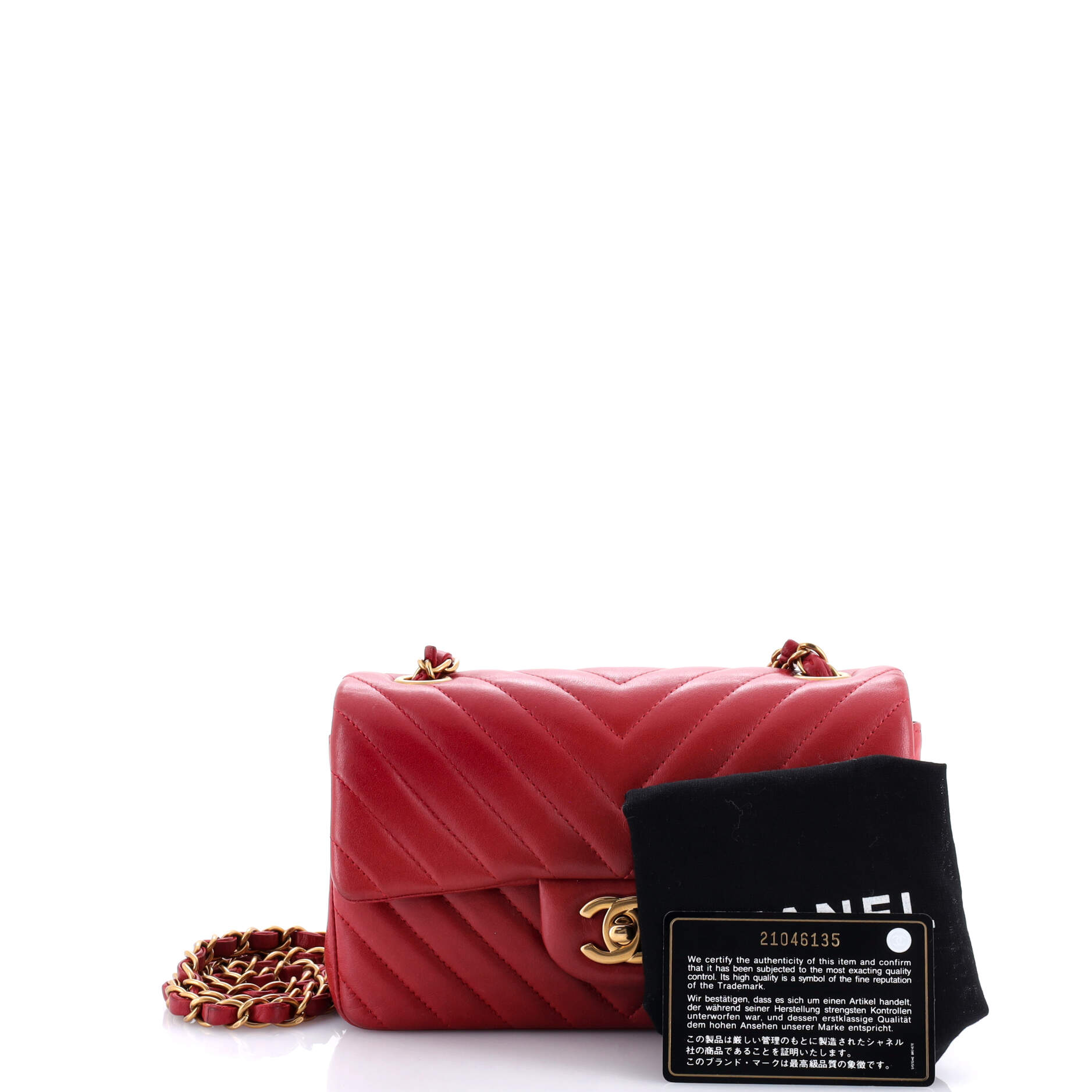 Classic Single Flap Bag Chevron Lambskin Mini