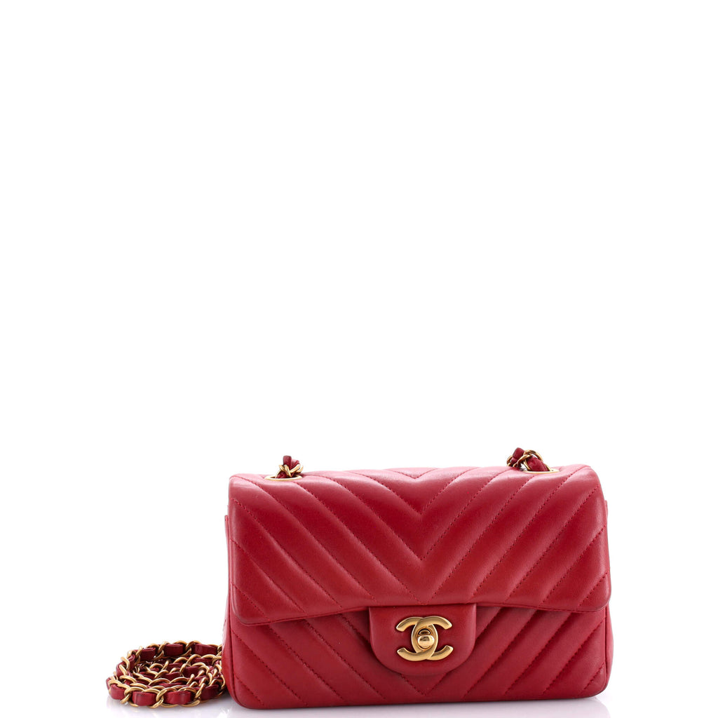 Classic Single Flap Bag Chevron Lambskin Mini