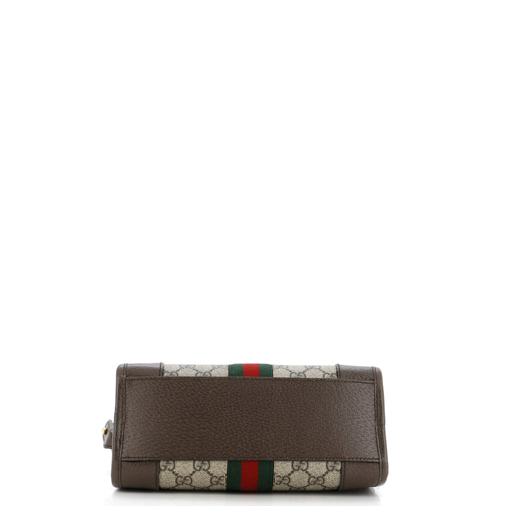 Ophidia Zip Messenger Bag GG Coated Canvas with Leather Small