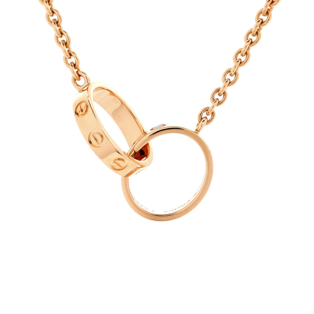 Love Interlocking Necklace 18K Rose Gold
