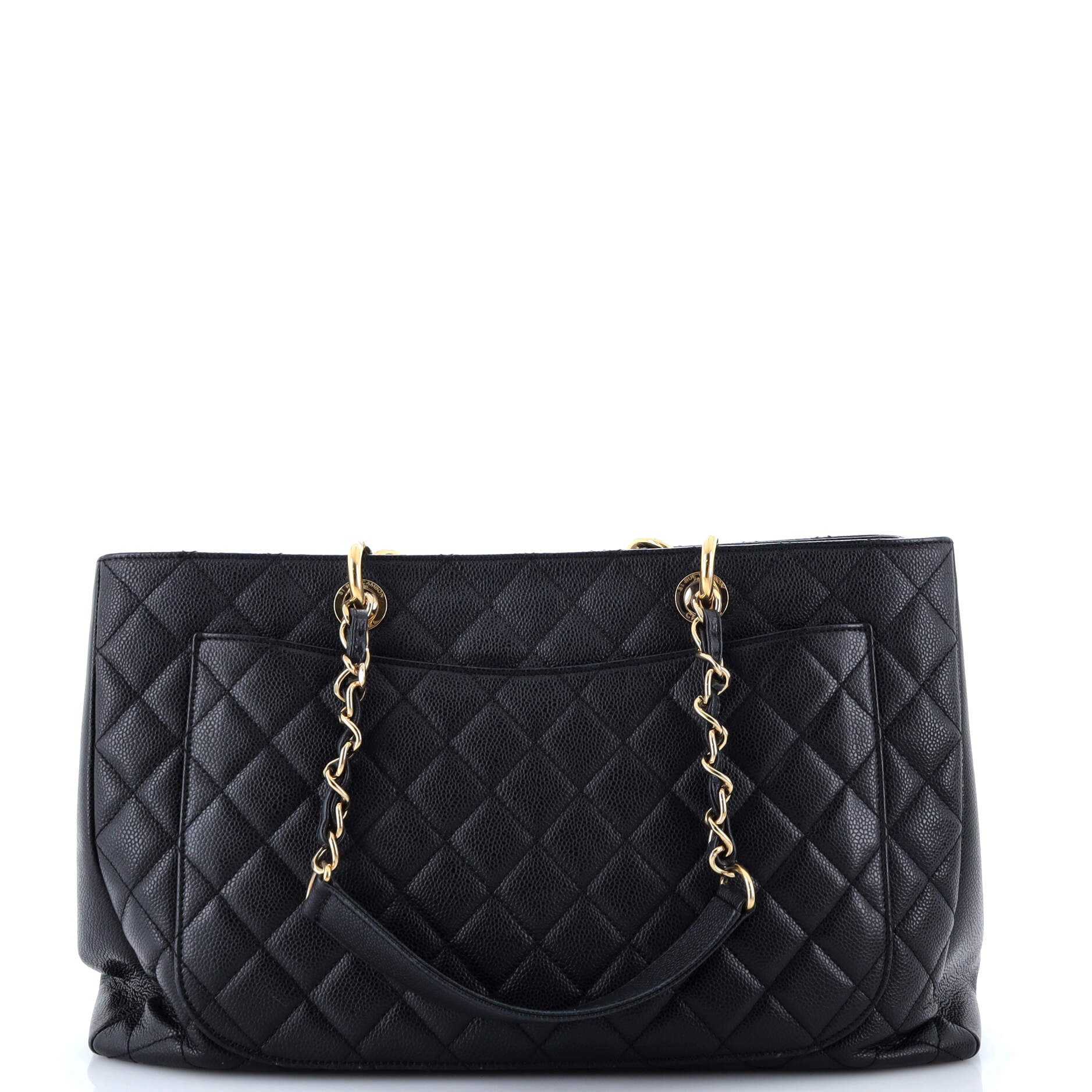 Grand Shopping Tote Quilted Caviar XL