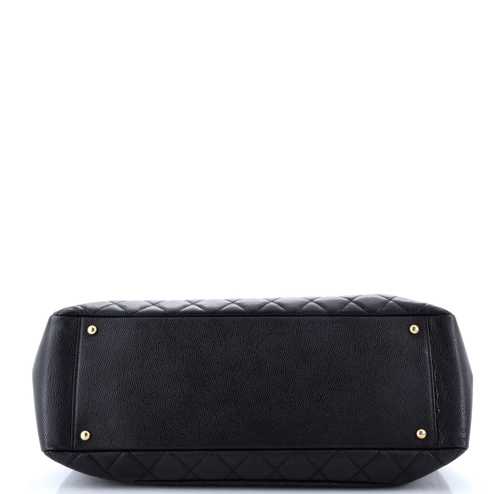 Grand Shopping Tote Quilted Caviar XL