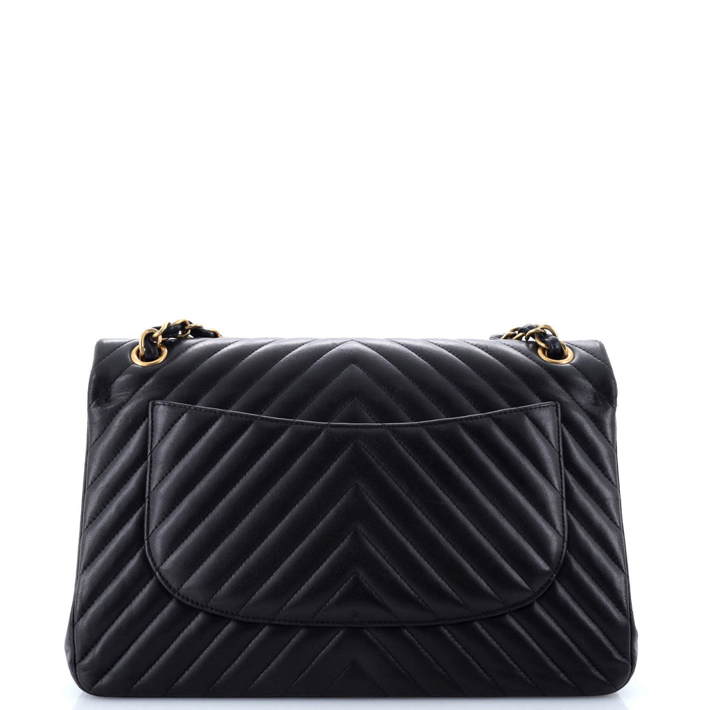 Classic Double Flap Bag Chevron Lambskin Jumbo