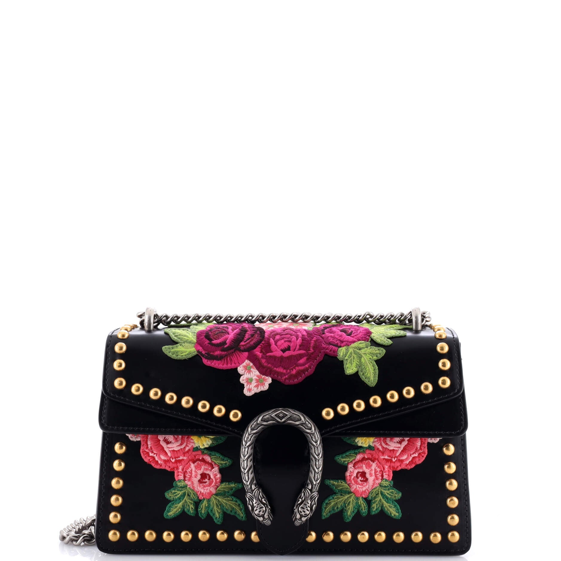 Dionysus Bag Embroidered Studded Leather Small