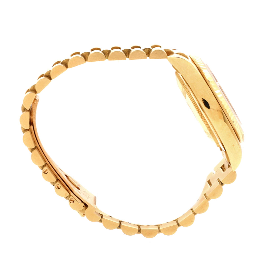Oyster Perpetual President Day-Date Automatic Watch Yellow Gold with Round and Baguette Diamond Markers 36