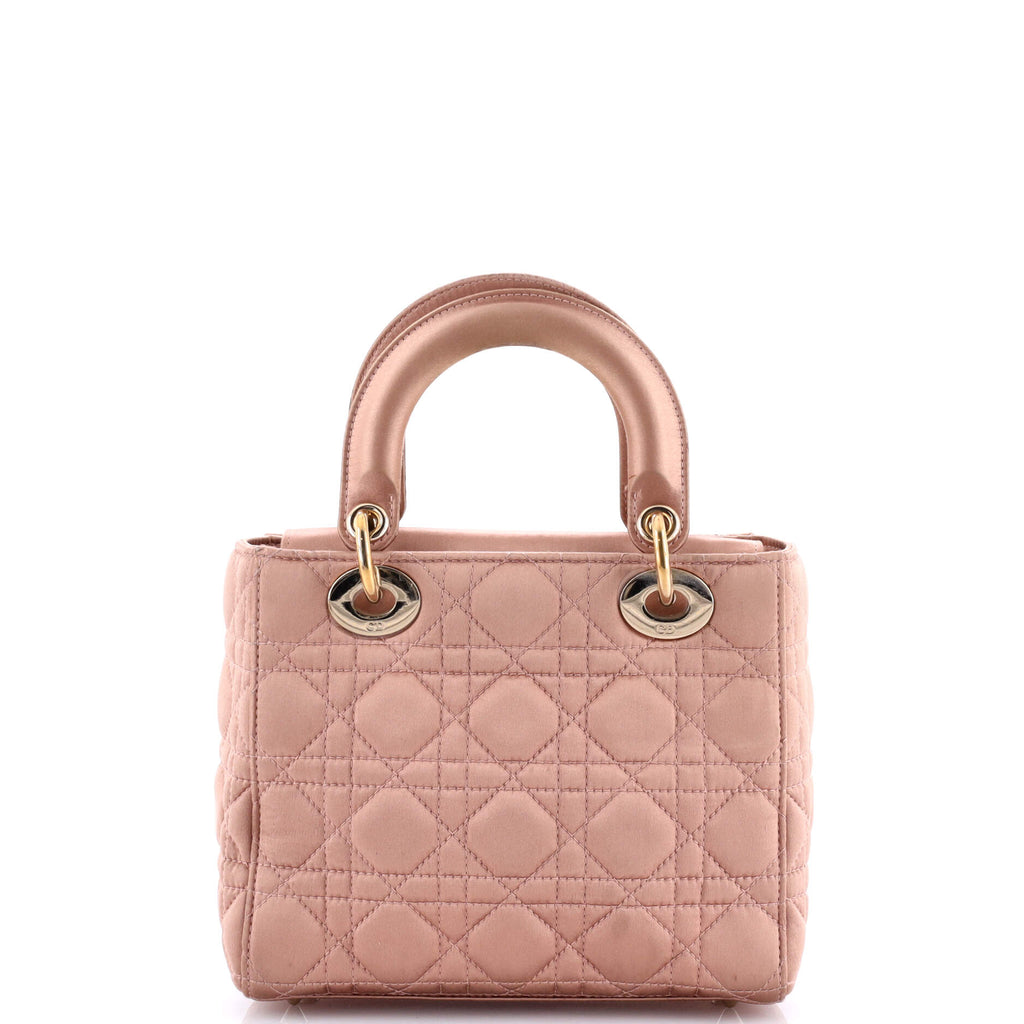 My ABCDior Lady Dior Bag Cannage Quilt Satin with Crystal Charms