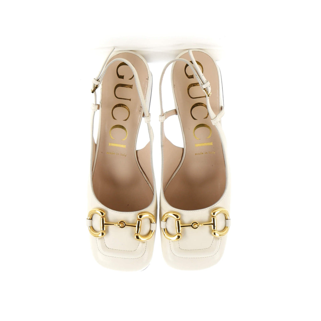 Women's Horsebit Slingback Pumps Leather
