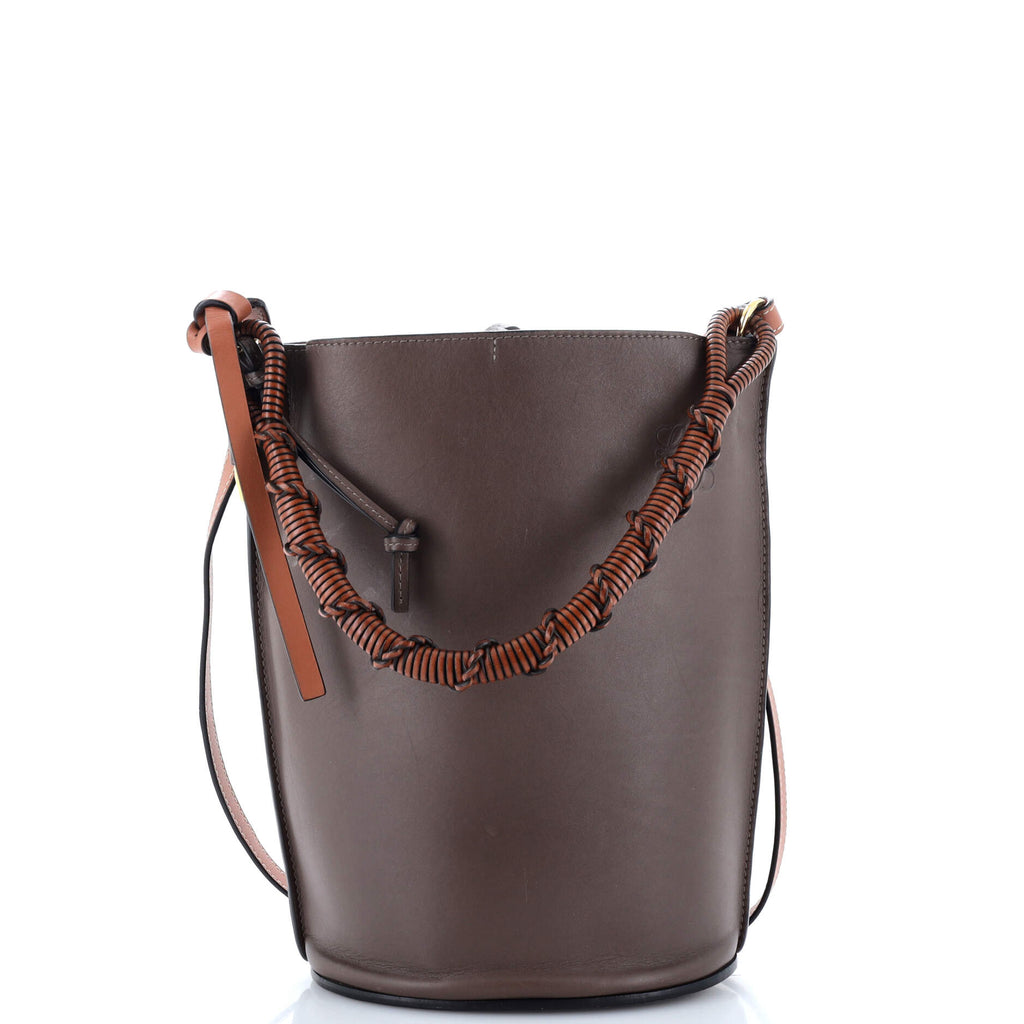 Gate Top Handle Bucket Bag Leather Medium