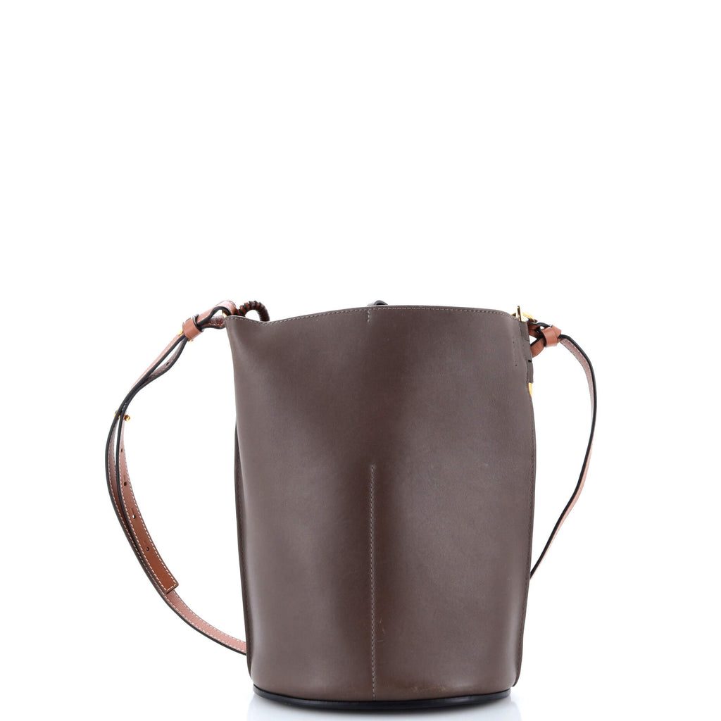Gate Top Handle Bucket Bag Leather Medium